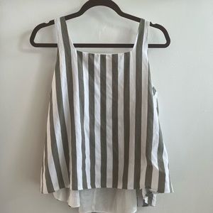 Club Monaco striped linen tank